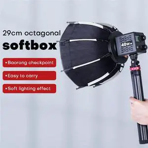 2Pcs 30Cm Octagonal Softbox Mini Bowens Mount Quick Release Honeycomb Grid Softbox For ZU60 Or M60 COB Fill Light Studio