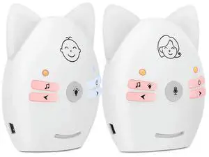 Wireless V30 Portable Babysitter 2.4Ghz Audio Baby Monitor Digital Voice Broadcast Double Talk Night Light EU Plug