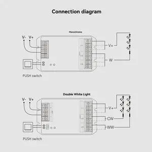LED Controller 2IN1 2.4G+RF Controller Large Current Max 30A For Single Color/Dual White/RGB/RGBW/RGB/CCT Led Strip LED Controller 2IN1 2.4G+RF Controller Large Current Max 30A For Single Color/Dual White/RGB/RGBW/RGB/CCT Led Strip
