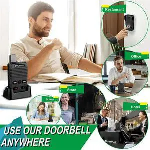 Doorbell Wireless Voice Duplex Intercom Movable High Floor Caller For Factory Office
