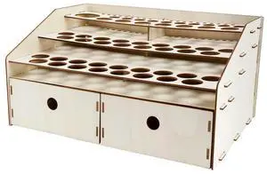 DIY Wooden Organizer Paint Bottles Display Rack Brushes Holder Stand Model Tool DIY Wooden Organizer Paint Bottles Display Rack Brushes Holder Stand Model Tool