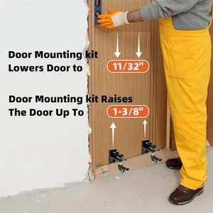 Door Mounting Hardware Kit Heavy DutyHanging Clamp,Panel Lift Cart For 1-10/32", 1-30/32" Pre-Hung,Front Doors Door Mounting Hardware Kit Heavy DutyHanging Clamp,Panel Lift Cart For 1-10/32", 1-30/32" Pre-Hung,Front Doors