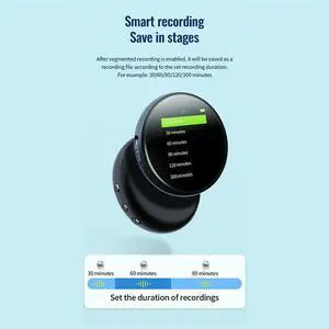 Mini ligent AI Voice Recorder With Real-Time Transcription Multi-Language Translation Conference Audio Dictaphone Feat