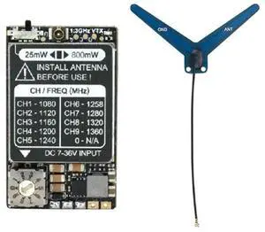 For Rushfpv 1.2G/1.3G 8CH 800Mw VTX High-Power Analog Video Transmitter Module For RC FPV Drones 7-30V