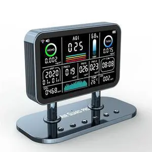 Tuya Air Monitor Air Detector TVOC HCHO PM2.5 PM1.0 PM10 Measurement Temperature And Humidity Measurem