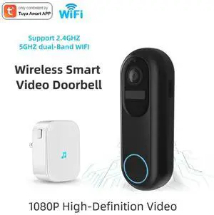 1080P Wireless Video Doorbell Camera Wireless Video Doorbell With Chime Two-Way Talk Night Vision B