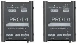 2X PRO D1 Audio Isolator, Audio Current Eliminator, XLR 6.5 Isolator, Mixer Microphone Common Ground Filter