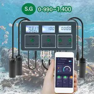 Tuya 1 In 8 Measuring Analyzer Water Tester S. G PH EC/ORP TDS/CF SALT/TEMP DIY Water Monitor US Plug