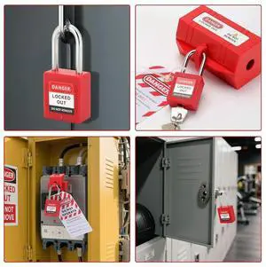 Lockout Tagout Kit With Padlocks, Hasps, Zip Ties, Tags& Bag- Electrical Loto For Industrial Equipment