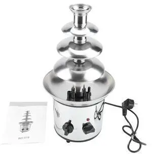 4 Tiers Electric Chocolate Melting Machine Durable Easy Clean Safe Temperature Control Fondue Maker Fountain for Home Party Use