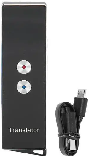 Translator 74 Languages Bluetooth 5 0 Real Time Pronunciation Training Noise Cancelling Aluminum Alloy for Business Travel