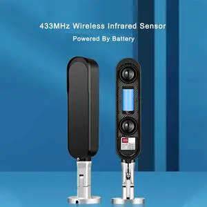 433Mhz Wireless 60M Sensor Alarm 2 Beams Active Infrared Detector For Outdoor Park Home Security System