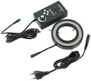 144Pcs LED Ring Light Adjustable 4 Zones Control Illuminator For Industry Solder Digital Camera Trinocular Microscope EU EU