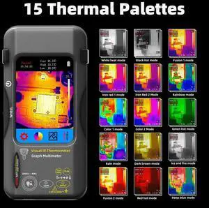 Camera Multimeter 320X320 IR Resolution With 15 Thermal Palettes For Electrical Inspection Electronic
