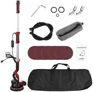 Drywall Sander 1390W Electric Sander with 20Pcs Sanding Discs 5Variable Speed 900-2800 RPM Wall Sander with Extendable LED Light