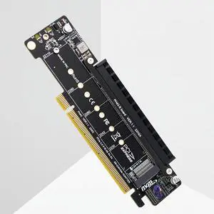 PCIe X16 To X8+X4+X4 Split Expansion Adapter Card Support 2280/2260/2242/2230 SSD Expansion Riser Card Extended Card