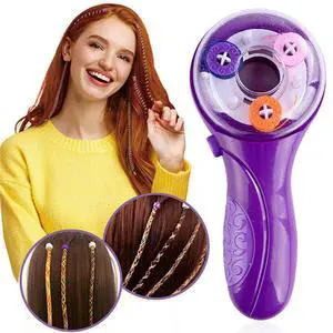Hair Braider Machine Hair Twister Machine Styling DIY Tool with Hair Hook Rubber Band Twister Hairstyle Tools Kit Child Gifts
