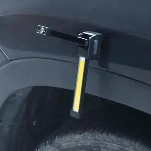 Waterproof Portable Gym Lamp with Magnetic Rechargeable LED Flashlight with Hook 7-grade Dimming 180 Degree Foldable for Outdoor