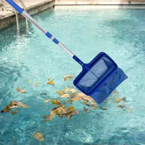Thickened Frame Pool Leaf Net Large Capacity Leaves Cleaning Net Swimming Pool Cleaning Leaf Skim Net for Cleaning Finest Debris