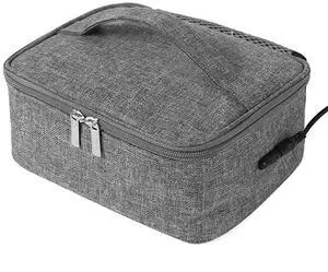 USB Portable Food Warmer Electric Lunch Box Bags Food Heating Bento Thermal Pouch Insulated Picnic Lunch Bag Without Power Bank