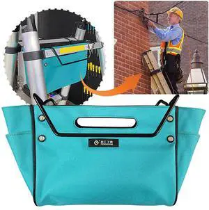 Telescoping Ladder Tool Bag Utility Tools Bags Multifunctional Oxford Cloth with Side Pockets for Carpenter Plumber Electrician