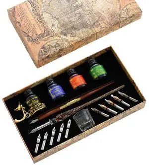 Dip Pen Fountain Set Star Starry Sky Glass Calligraphy Ink Pen Stationery Gift