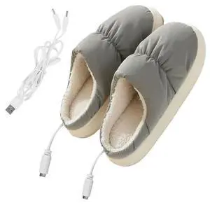 Electric Heating Slippers Adjustable Temperature Heated Slipper Boot Electric Foot Warmer Winter Heated Boots Christmas Gifts