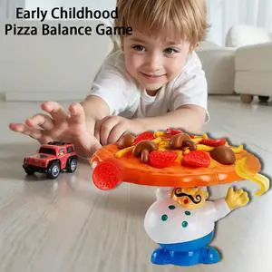 Tabletop Balancing Pizza Game Topple Pizza Stacking Game Balance Pizza Children Toys Board Game Pile-up for 2-4 Players