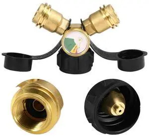 Propane Adapter Y Splitter Adapter 2 Way Gas Adapter Propane Tank Connector Adapter for Outdoor Camping Cooking