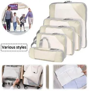 5Pcs Compressible Bag Large Capacity Travel Organizer Bag Lightweight Suitcase Outdoor Hiking Camping Picnic Bag