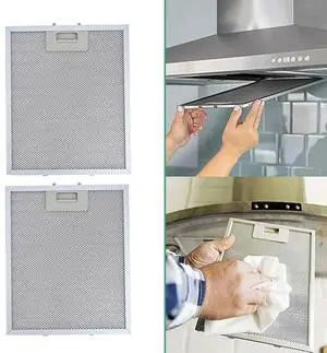 2PCS Aluminum Cooker Hood Filters l Mesh Extractor Vent Filter 330*230*9mm For Home Improvement Tool Accessory