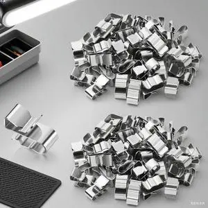 304 Stainless Steel Cable Clamps 22.5mm Length Compatible With 6.0mm - 6.5mm Cables Concave Shape High Strength Material