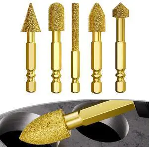5PCS Grinding Head Drill Bits Polishing Carving For Rust Removal Jade Engraving  Power Tools Accessory