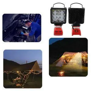LED Outdoor Cordless Work Light Camping For Einhell 4511396 4511437 For Power Tool Accessory