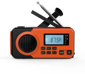 Emergency Hand Crank Radio Solar Powered Radio with Flashlight SOS Alarm AM/FM/SW Radio Solar Radio for Camping Travel Outdoor