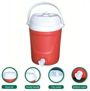 1 Gallon Portable Water Cooler with Handle Drinks Jug 2 Water Outlet Thermal Water Bottle Large Capacity for Outdoor Travel