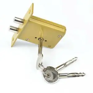 Security Door Lock Anti-Theft Lock, Cross-Key Double Rod Pipe Well Lock For Home Improvement  Accessory