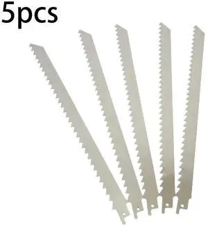 5pcs S1211K 300mm Reciprocating Saw Blade Stainless-Steel Cutting Saw Blade To Cut Ice Cubes Meat With Plastic Box