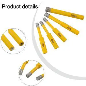 5PCS 6-10mm Hex Shank Brazed Dry Tile Drill Bit For Marble Granite Hole Opener Power Tools Drill Bits Accessory In Stock