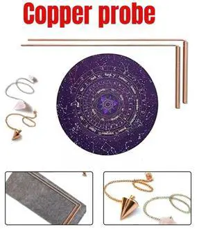 99.9 Copper Material Interpersonal Relationships Improvement Copper Dowsing Rod Kit Divination Tool 5x13 Inches
