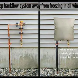 For Outdoor Faucet Cover Winter Insulation Waterproof Fabric with Sponge Layer for Protection Against Freezing and Harsh Weather