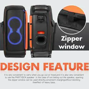 Speaker Cover Waterproof Dust Case Nylon Fabric Protective Dust Cover with Side Pocket for JBL Partybox Ultimate Speaker