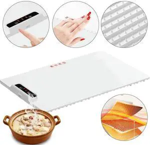 Electric Warming Tray with Adjustable Temperature Foldable Food Warmer Silicone Fast Heating for Parties Family Gatherings