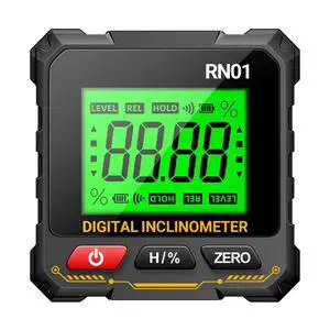 Digital Angle Meter RN01 Electronic Level with Backlit LCD Display for Woodworking Measuring Tool with Magnetic Base Feature
