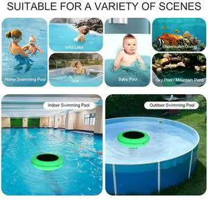 Solar Powered Copper Pool Cleaner of Multi-Colored LED Night Light Pool Cleaning Purifier for Above Ground Pool Up To 35.000 Gal