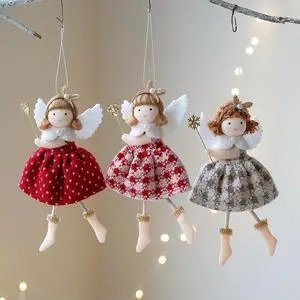 Cute Christmas Antler Angel Girl Decoration Pendant Navidad Christmas Tree Pendant Christmas Gifts Festival Decor 2025