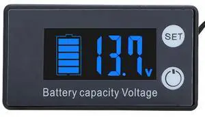 DC7-70V Car Motorcycle Capacity Tester Level Indicator Digital Voltmeter Electrical Digital Display DC Voltmeter