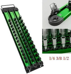 360° Swivel Magnetic Socket Organizer 1/4 3/8 1/2Inch Socket Clip Rail Holder For Hand Tools Accessory Wholesale