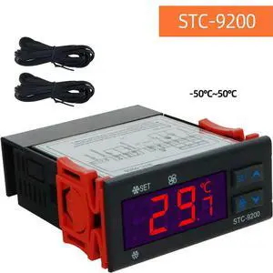 Powerful AC 220V Digital Temperature Controller STC9200 with Dual Sensors and Defrosting Mode for Accurate Control