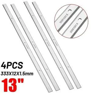 4Pcs 330mm HSS Wood Planer Blade 330x12x1.5mm For bo DH330 DH316 Double Edge Electric Planer Woodworking Tool Accessory